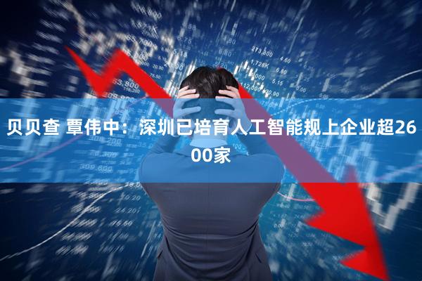 贝贝查 覃伟中：深圳已培育人工智能规上企业超2600家