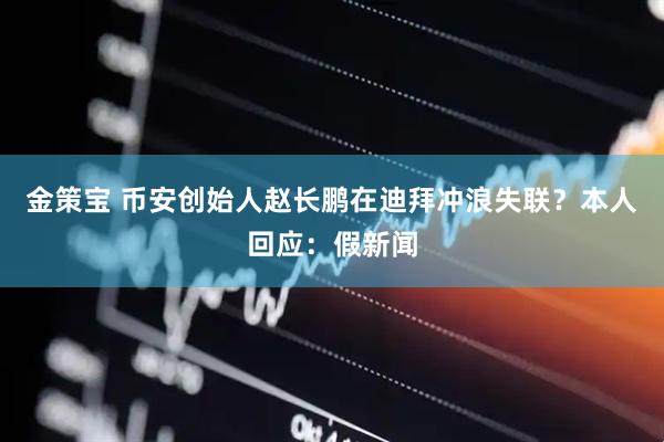 金策宝 币安创始人赵长鹏在迪拜冲浪失联？本人回应：假新闻